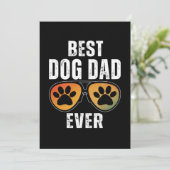 BEST DOG DAD EVER EINLADUNG (Stehend Vorderseite)