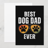 BEST DOG DAD EVER EINLADUNG (Vorne/Hinten)