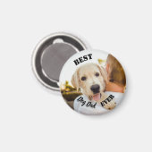 Best Dog Dad Ever Funny Pet Photo Magnet (Vorderseite/Rückseite)