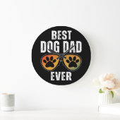 BEST DOG DAD EVER GROßE WANDUHR (Zuhause)