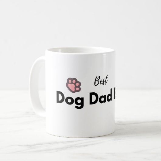 Best Dog Dad Ever Kaffeetasse (Vorderseite Links)