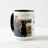Best Dog Dad Paws Pet Photo Coffee Tasse (Vorderseite Links)