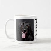 Best Dog Dad / Two Photo & Text Custom Coffee Mug Kaffeetasse (Links)
