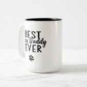 Best Dog Daddy je Custom Dog Vater Foto Zweifarbige Tasse (Vorderseite Links)