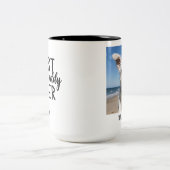 Best Dog Daddy je Custom Dog Vater Foto Zweifarbige Tasse (Mittel)