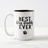Best Dog Daddy je Custom Dog Vater Foto Zweifarbige Tasse (Links)