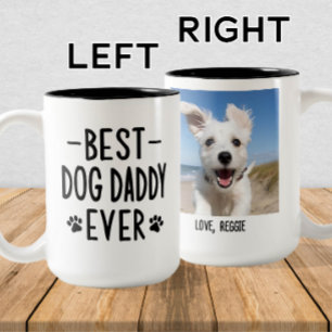 Best Dog Daddy je Custom Dog Vater Foto Zweifarbige Tasse