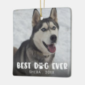 BEST DOG EVENT Paw Print Personalisiert Foto Keramikornament (Links)