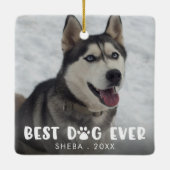 BEST DOG EVENT Paw Print Personalisiert Foto Keramikornament (Rückseite)