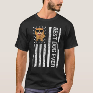 Best Dog Ever American USA Flag Funny Chow Do T-Shirt