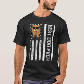Best Dog Ever American USA Flag Funny Chow Do T-Shirt