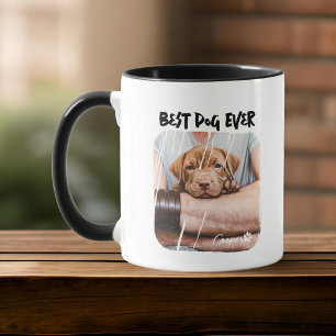 Best Dog Ever Pet's Modern Grunge Cooles Foto Paw Tasse