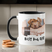 Best Dog Ever Pet's Modern Grunge Cooles Foto Paw Tasse
