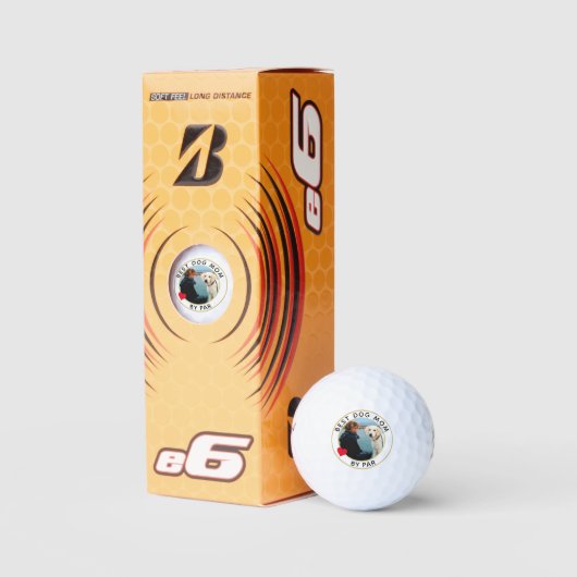 BEST DOG MAMA BY PAR Foto Herzstück Golfball (Verpackungen)