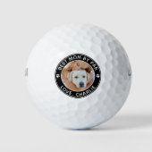 Best DOG MAMA Custom Pet Foto Personalisiert Name Golfball (Vorderseite)