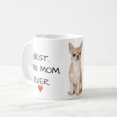 Best.Dog Mama.Ever. Chihuahua Liebe Name Foto Kaffeetasse (Vorderseite Links)