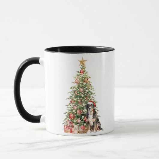 Best Dog Mama Ever Watercolor Weihnachten Tasse (Links)