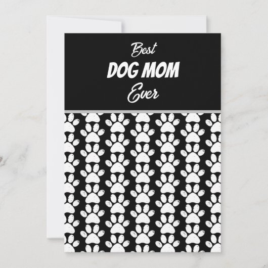 BEST DOG MAMA JE EINLADUNG (Vorderseite)