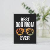 BEST DOG MAMA JE POSTKARTE (Stehend Vorderseite)