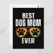 BEST DOG MAMA JE POSTKARTE (Vorne/Hinten)