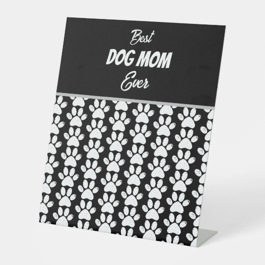 BEST DOG MAMA JE SOCKELSCHILD (Vorderseite)