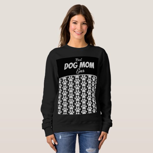 BEST DOG MAMA JE SWEATSHIRT (Vorne ganz)