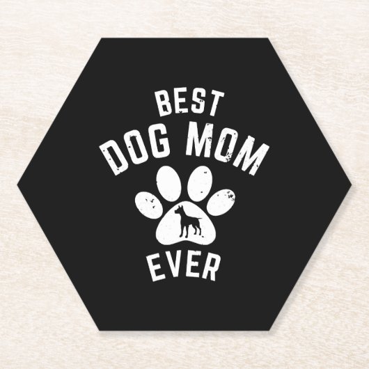 BEST DOG MAMA JE UNTERSETZER (Vorderseite)
