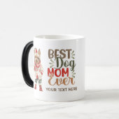 Best Dog Mama je Yorkie Custom Christmas Verwandlungstasse (Vorderseite Links)