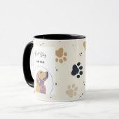 Best Dog Mama Mug – Cute Yellow Dog Illustration | Tasse (Vorderseite Links)