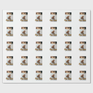 Best dog mom brown puddle pet dog cat mothers day  geschenkpapier