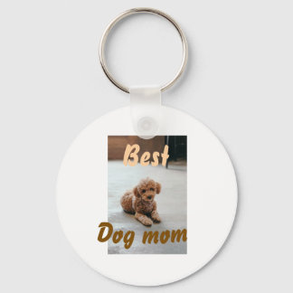 Best dog mom brown puddle pet dog cat mothers day  schlüsselanhänger