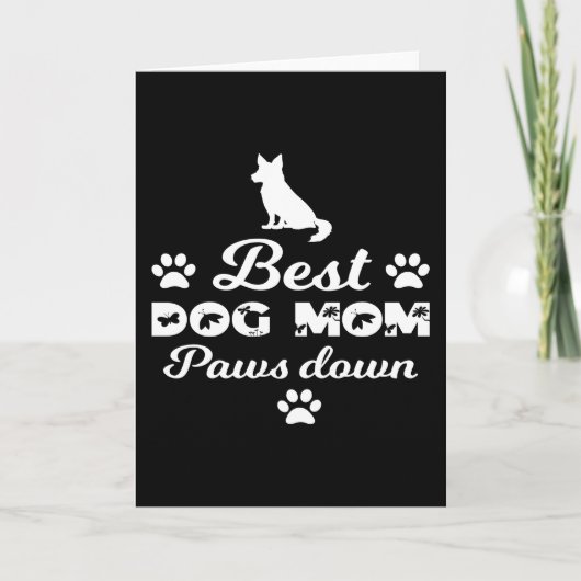 Best Dog Mom Down Karte (Vorderseite)