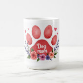 Best Dog Mom Ever – 15 oz Floral Mug Kaffeetasse (Mittel)