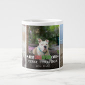 Best Dog Mom Ever 3 Photos Christmas Jumbo-Tasse (Vorderseite)