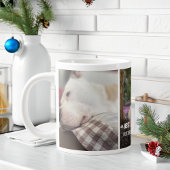 Best Dog Mom Ever 3 Photos Christmas Jumbo-Tasse