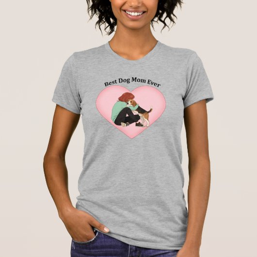 Best Dog Mom Ever Beagle T-Shirt (Vorderseite)