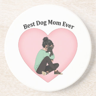 Best Dog Mom Ever Black French Bulldog Getränkeuntersetzer