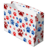 Best Dog Mom Ever Große Geschenktüte (Rückseite Schrägansicht)