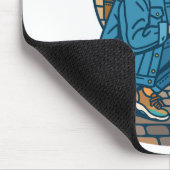 Best Dog Mom Ever in Paris Mousepad (Ecke)