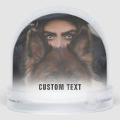  best Dog Mom Ever Paw Pet Photo Owner Schneekugeln (Rückseite)