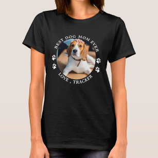 Best Dog Mom Ever Paw Prints Custom Cute Pet Foto T-Shirt