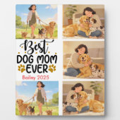 Best Dog Mom Ever Personalized Photo | Cute Dog  Fotoplatte (Vorderseite)
