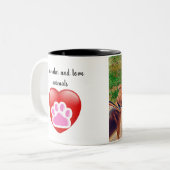 Best Dog Mom Ever Zweifarbige Tasse (Vorderseite Links)