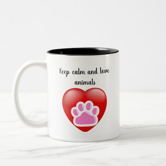 Best Dog Mom Ever Zweifarbige Tasse (Links)