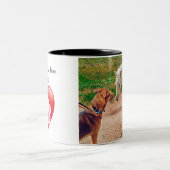Best Dog Mom Ever Zweifarbige Tasse (Mittel)