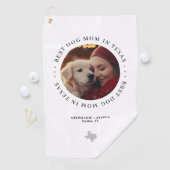 Best Dog Mom in Texas Personalized Photo Golfhandtuch (Insitu)