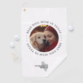 Best Dog Mom in Texas Personalized Photo Golfhandtuch (Insitu)