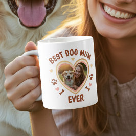 Best Dog Mum Ever Photo Heart Kaffeetasse