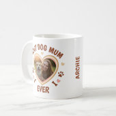 Best Dog Mum Ever Photo Heart Kaffeetasse (Vorderseite Links)