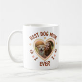Best Dog Mum Ever Photo Heart Kaffeetasse (Links)